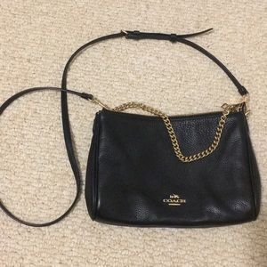 Great condition black leather Coach crossbody bag